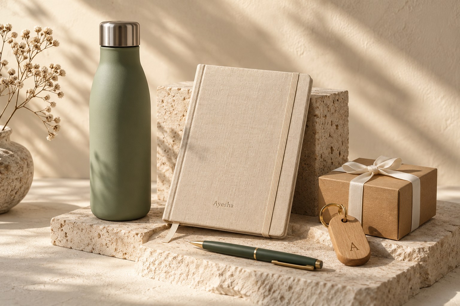 Carefully chosen materials for meaningful personalized gifts
