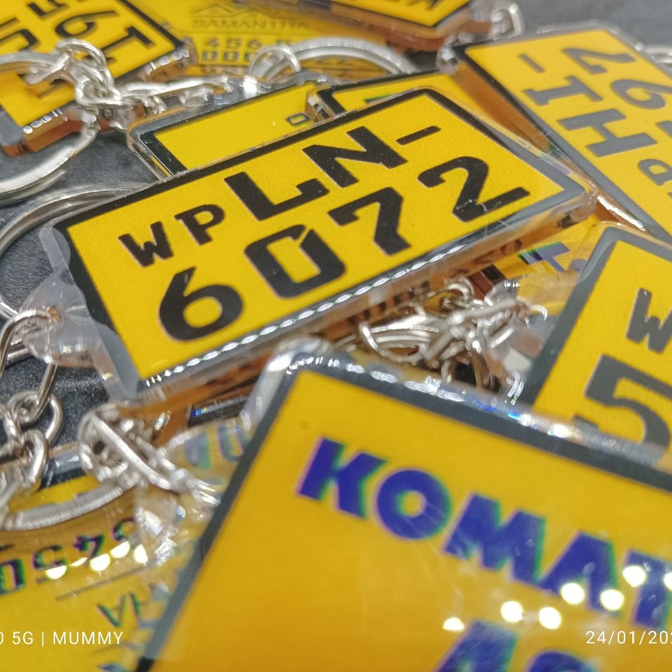 Number Plate Key Tag